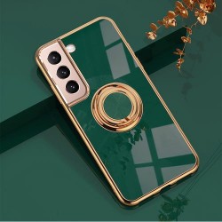 Galaxy S24 - Coque-Silicone-anneau-Vert