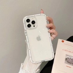 Iphone 15 Pro Max-Arrière silicone bord blanc