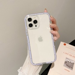 Iphone 15 Pro Max-Arrière silicone bord mauve