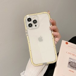 Iphone 15-Arrière silicone bord jaune