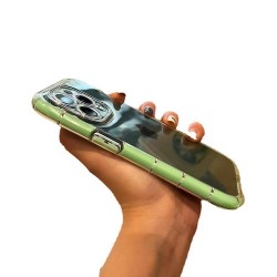 Iphone 15 Pro Max-Arrière silicone bord vert