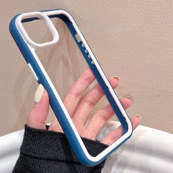 Iphone 15 - Bumper - Contour en silicone - bleu marine