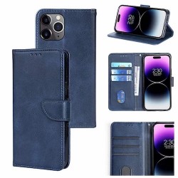 IPhone 16 Pro Max - Etui portefeuille-Bleu marine